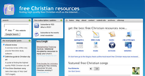 feee Christian resources homepage
